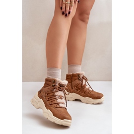 Lee Cooper női szigetelt csizma LCJ-24-03-3061L barna 2