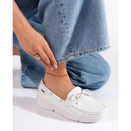 Goodin Kényelmes fehér női mokaszinok 1