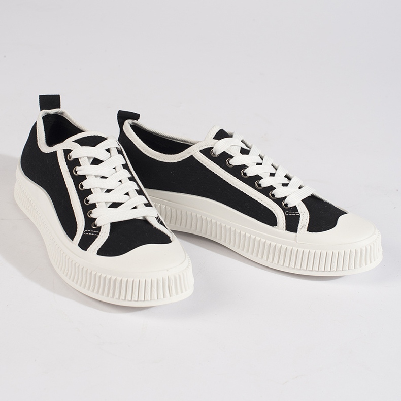 Fekete női platform tornacipő 1