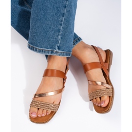 Barna és arany színű női szandál, Sergio Leone 1