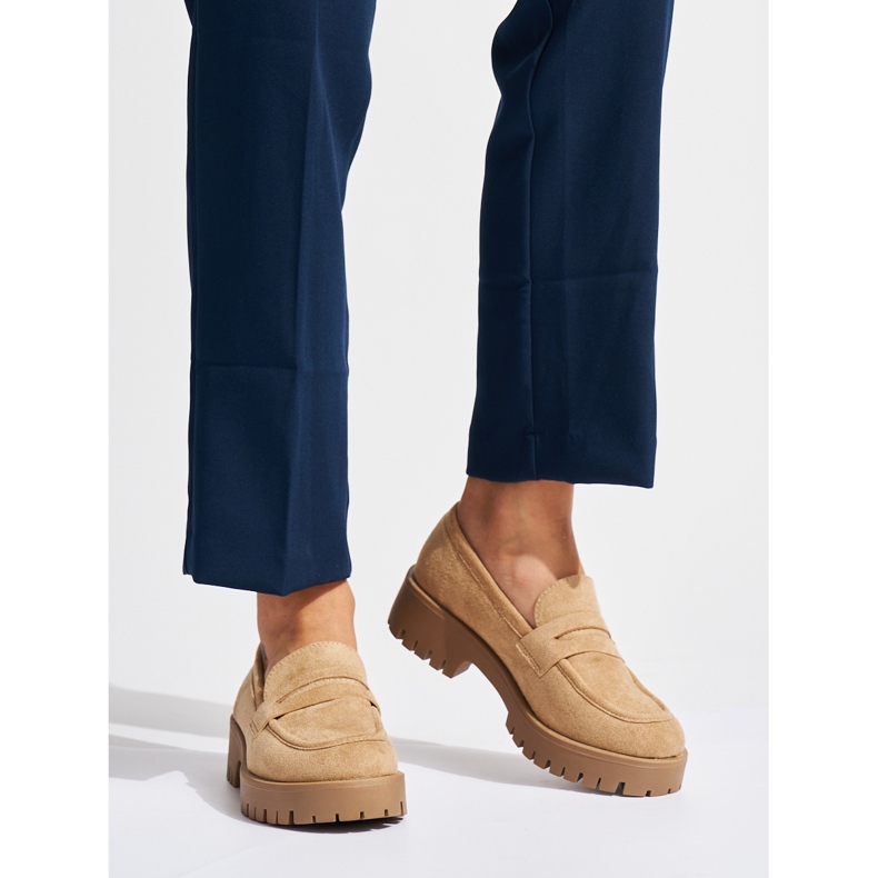 Goodin Női bézs velúr cipók 1