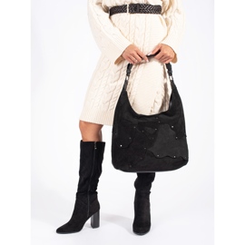 Fekete velúr női csizma 1 Fekete velúr női csizma 1