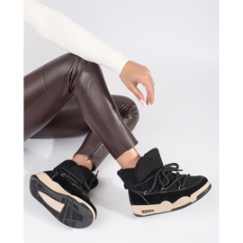 Seastar Fekete női hócsizma vastag talppal 1 Seastar Fekete női hócsizma vastag talppal 1