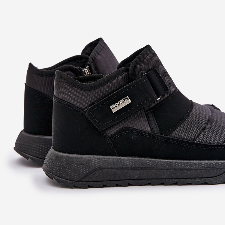 Hőszigetelt férfi téli hócsizma Progress PROGJ-22-153 fekete 1