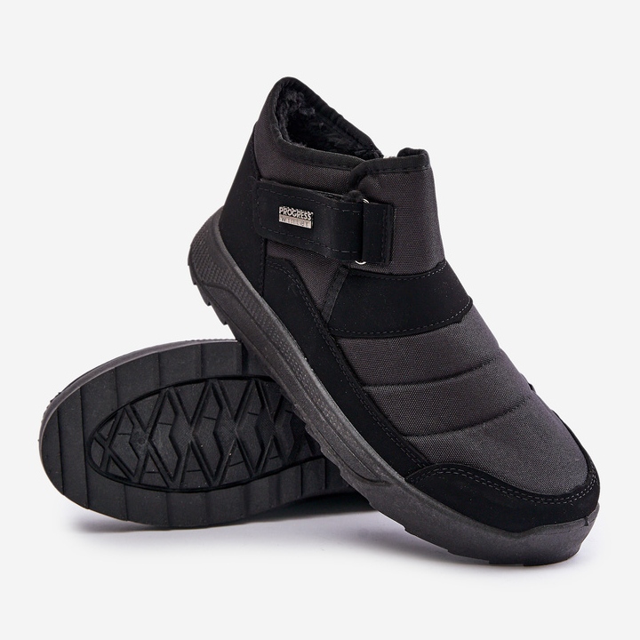 Hőszigetelt férfi téli hócsizma Progress PROGJ-22-153 fekete 2