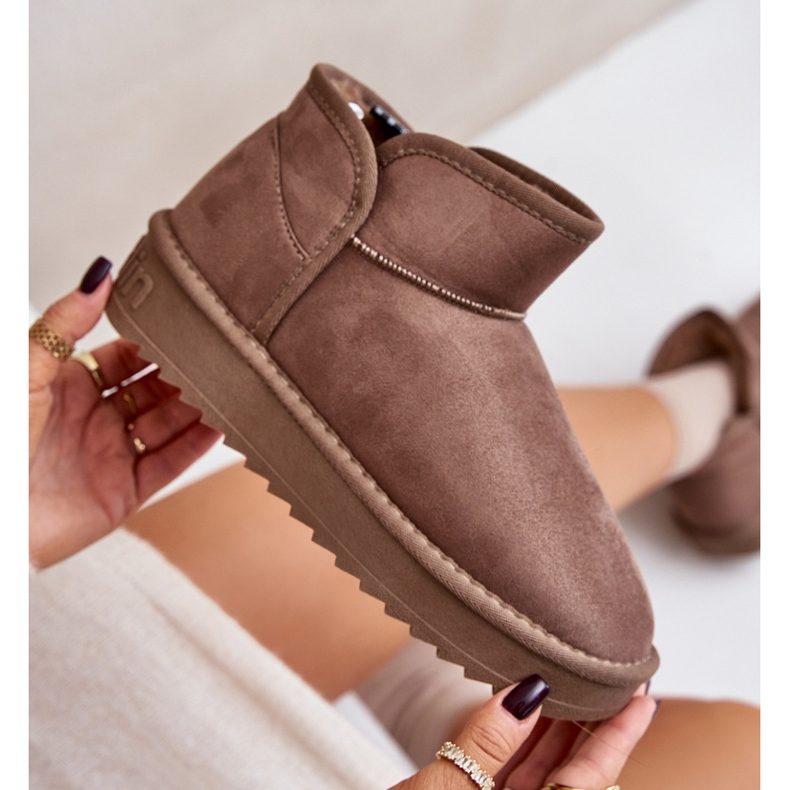 Női platform hócsizma D.Franklin DFSH370010 Taupe bézs 2