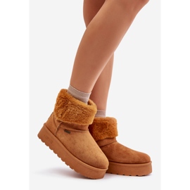 Platform hócsizma szőrmével Big Star OO274A106 Camel bézs 1