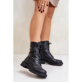 Női Eco bőr szigetelt munkáscsizma Fekete Ellittia 2