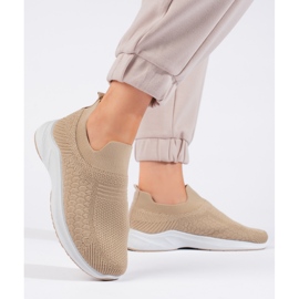 Bézs textil sportcipő 1