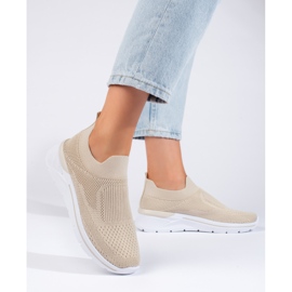 Bézs textil sportcipő 1