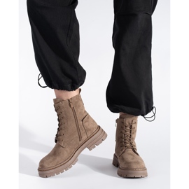 Barna női fűzős munkáscsizma a Sergio Leone-tól 2