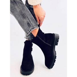 Lanier fekete velúr bokacsizma 1