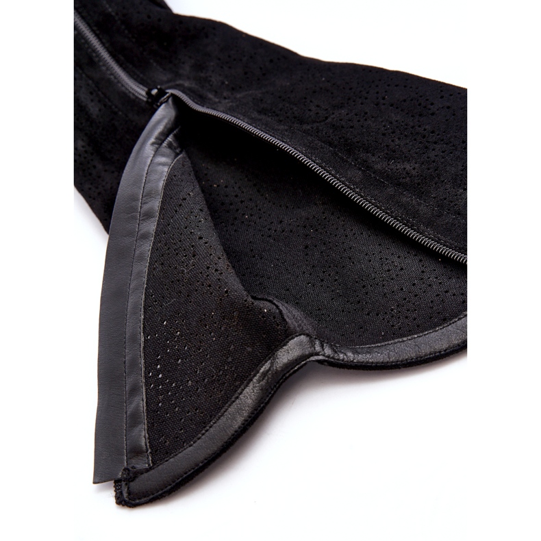 Női áttört csizma fekete S.Barski HY66-132 4