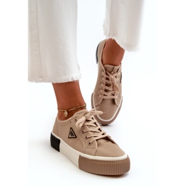 MSMG Női alacsony tornacipő, barna 1