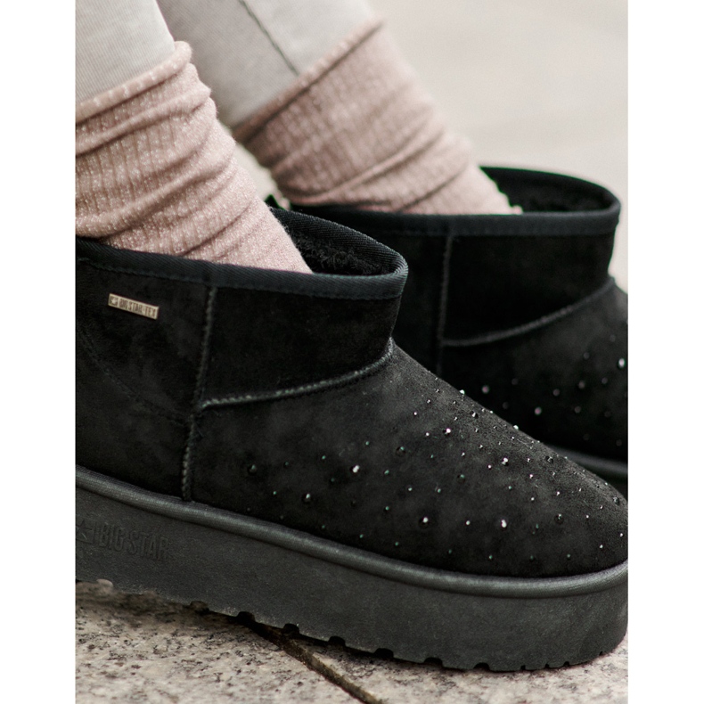 Hócsizma díszítéssel a platformon Big Star OO274A105 Fekete 2
