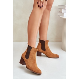 Chelsea csizma az Eco Suede post teve barna 2