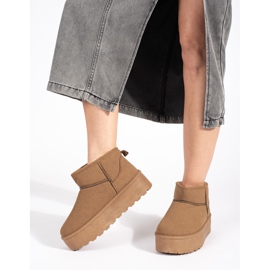 Seastar Bézs színű hőszigetelt női hócsizma emelvényes 2