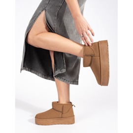 Seastar Bézs színű hőszigetelt női hócsizma emelvényes 1