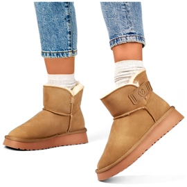 Természetes bőrből készült női hócsizma, női hőszigetelt csizma, bézs színű téli cipő 2 Természetes bőrből készült női hócsizma, női hőszigetelt csizma, bézs színű téli cipő 2