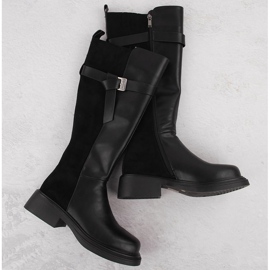 Filippo DKZ6404 fekete bőr női csizma 1