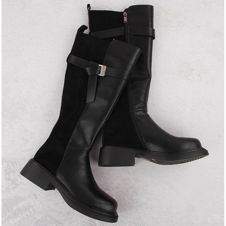 Filippo DKZ6404 fekete bőr női csizma 1