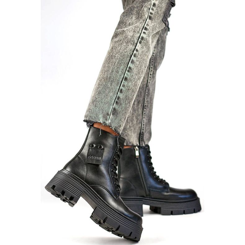 Női bőrmunkások az emelvényen, fekete GD-TL56B 2