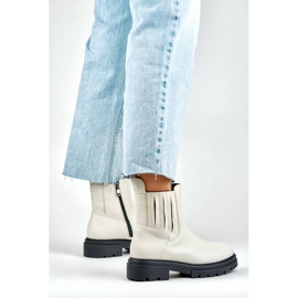 Női hőszigetelt Chelsea csizma, bézs 250041BE-PU 2