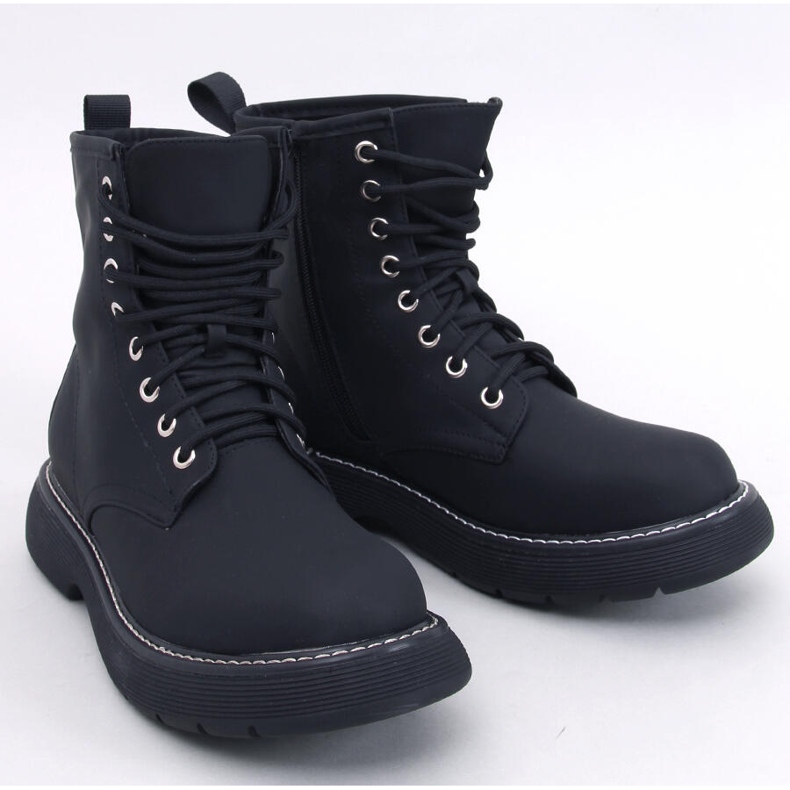 Peddy Black fűzős bokacsizma fekete 1