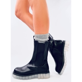 Troy Black magas szabású Chelsea csizma fekete 2