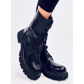 Fűzős csizma Barkley Black fekete 2