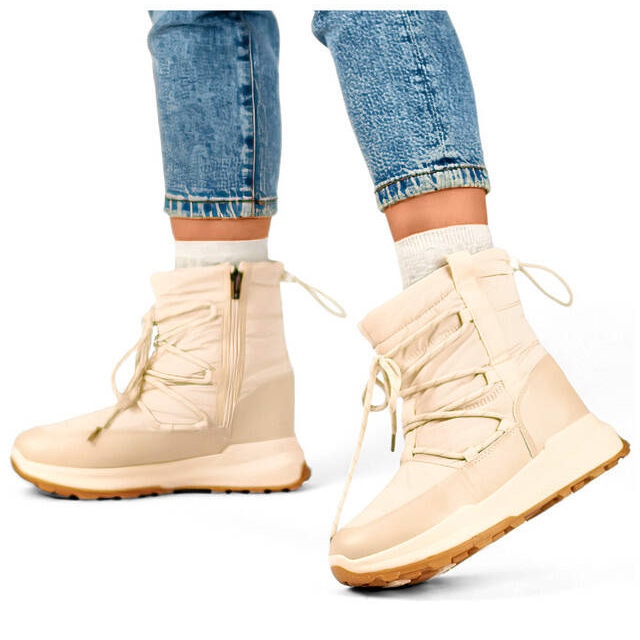 Női platform hócsizma, bézs 24-16321BE 1