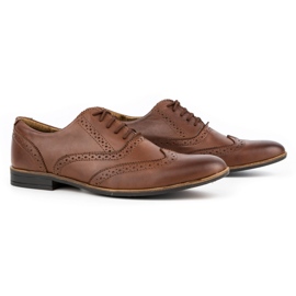 Olivier Bőr formális cipő Brogues 306GT barna 5