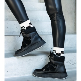 Rosemarie fekete bokacsizma vastag talppal 1