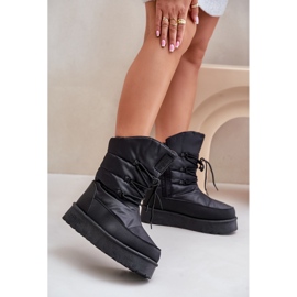 Platform hócsizma cipzárral Big Star OO274884 fekete 2 Platform hócsizma cipzárral Big Star OO274884 fekete 2