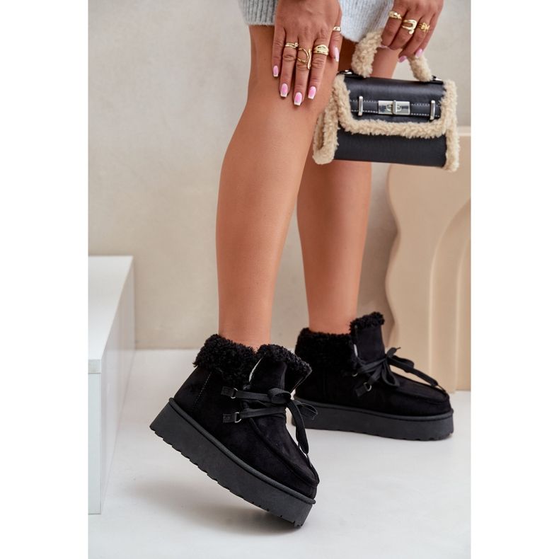 Női Platform hócipő Szőrmével, Branek Fekete Ciabellae 2