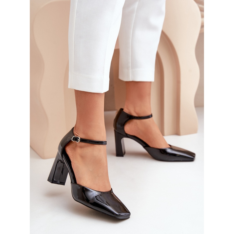 Lakkbőr, fekete Emindria magassarkú pumpák 2 Lakkbőr, fekete Emindria magassarkú pumpák 2