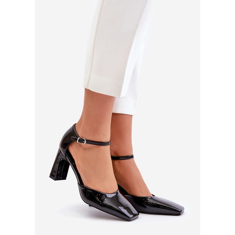 Lakkbőr, fekete Emindria magassarkú pumpák 1 Lakkbőr, fekete Emindria magassarkú pumpák 1