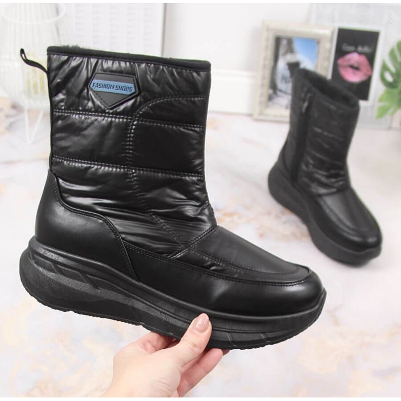 Téli sportcipő cipzárral Filippo W PAW396B fekete 1