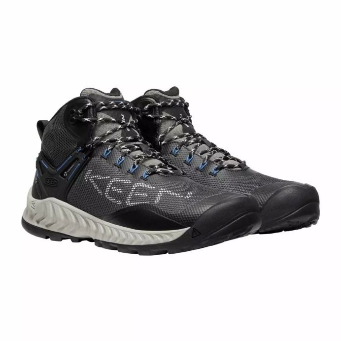 KEEN Nxis Evo Mid Wp cipő MAGNET/BRIGHT Cobalt KE-1026108 fekete 1
