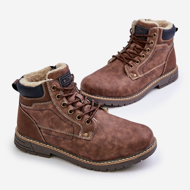 Férfi szigetelt csapdázók Eco bőrből, barna Venredia 2