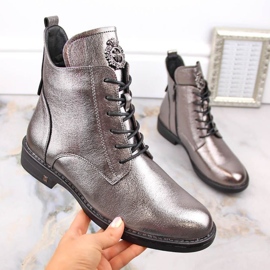 Fűzős és cipzáras csizma Potocki W WOL171D ónból 1