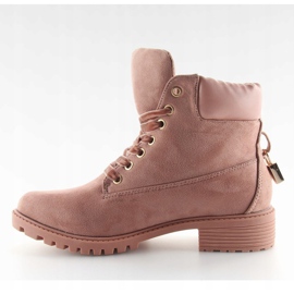 Fából készült csizma fekete és rózsaszín nőknek AT-0623-L Pink 1