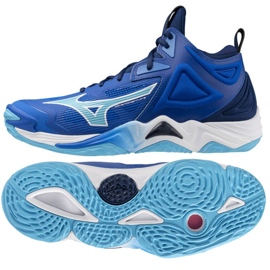Mizuno Wave Momentum 3 Mid V1GA231701 cipő kék 2