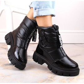 Filippo W PAW498A fekete szigetelt cipzáras hócsizma 2