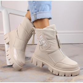 Filippo W PAW498B hőszigetelt cipzáras hócsizma, bézs 2