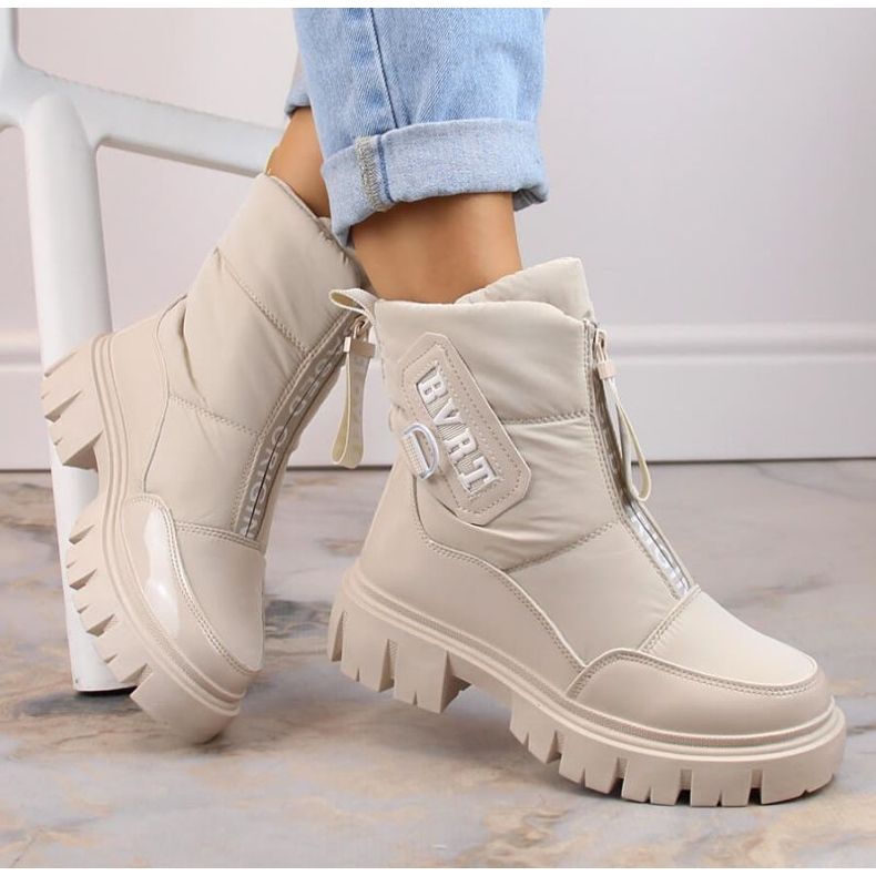 Filippo W PAW498B hőszigetelt cipzáras hócsizma, bézs 2