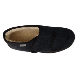 Dr.ORTO Befado pu gyapjú szigetelésű női cipő 986D013 fekete kék 2