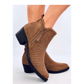 Khaki áttört cowboy csizma barna 1 Khaki áttört cowboy csizma barna 1