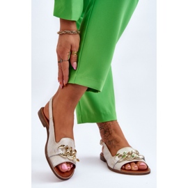 Step in style Szandál Lewski modell 3230 bézs/arany - Lépjen stílusosan 1