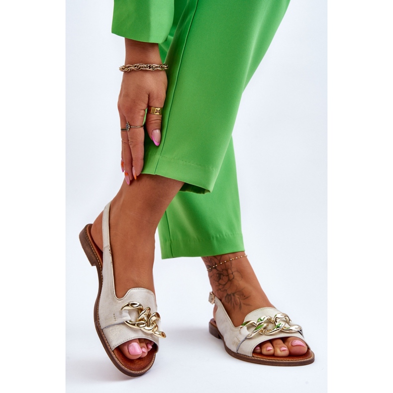 Step in style Szandál Lewski modell 3230 bézs/arany - Lépjen stílusosan 1